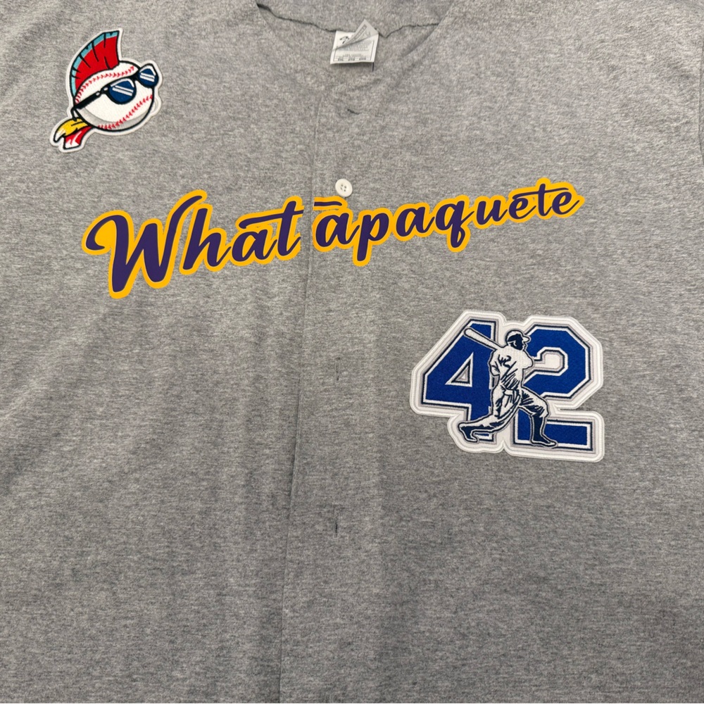 Shaka baseball jersey 2XL with Wild Things and 42 patch